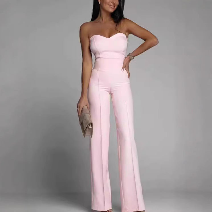 Kvinnors eleganta jumpsuit med off-shoulder design och vida ben Mirla-Eva Jonsson