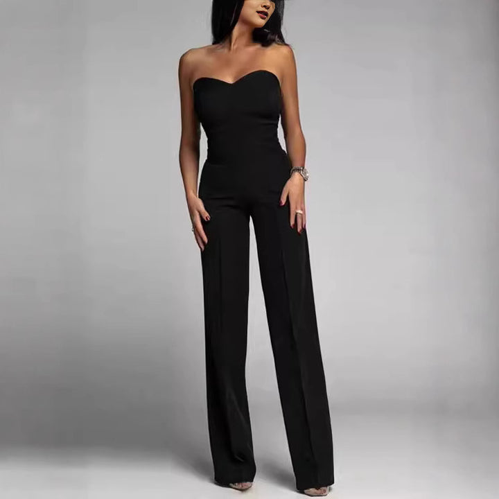 Kvinnors eleganta jumpsuit med off-shoulder design och vida ben Mirla-Eva Jonsson