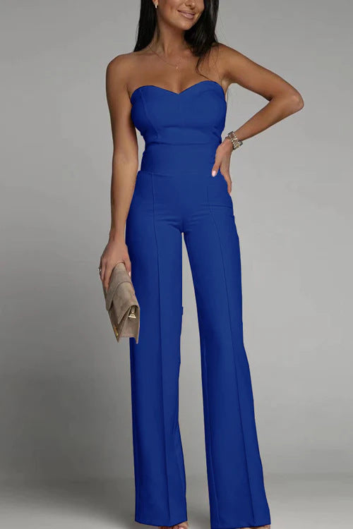 Kvinnors eleganta jumpsuit med off-shoulder design och vida ben Mirla-Eva Jonsson