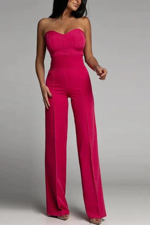 Kvinnors eleganta jumpsuit med off-shoulder design och vida ben Mirla-Eva Jonsson