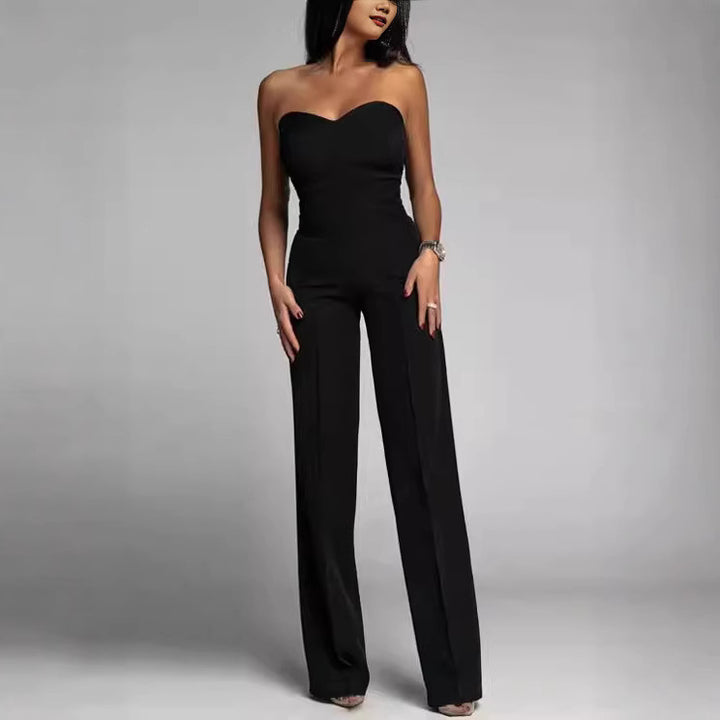 Kvinnors eleganta jumpsuit med off-shoulder design och vida ben Mirla-Eva Jonsson
