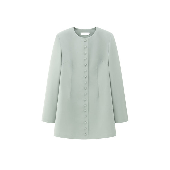 Kvinnors eleganta kavaj med knäppning och minimalistisk silhuett Mirla-Eva Jonsson