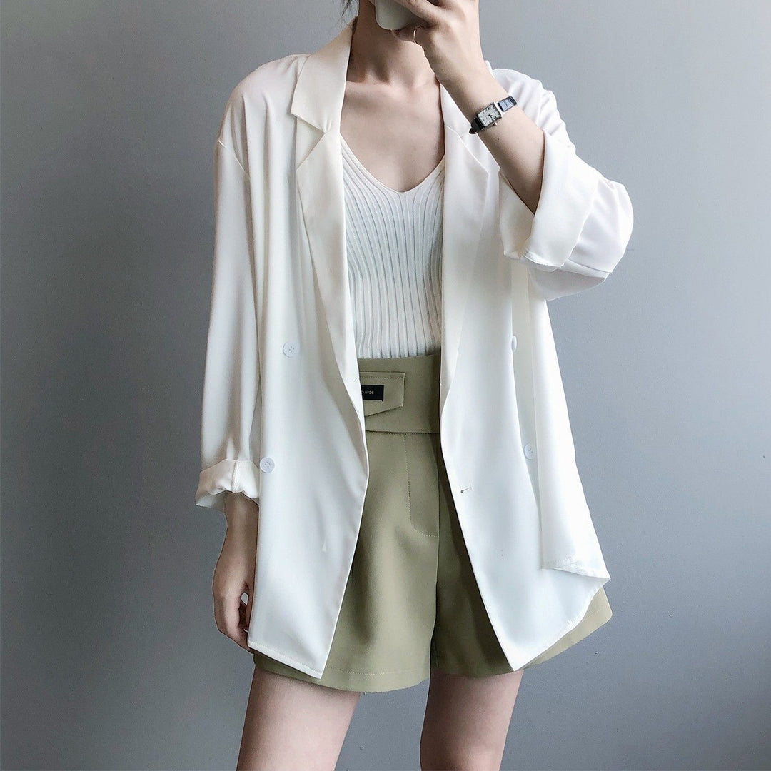 Kvinnors eleganta kavaj set med trendiga shorts Mirla-Eva Jonsson