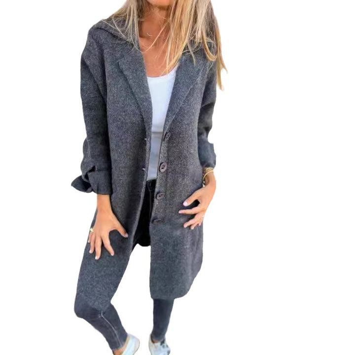Kvinnors eleganta långa ulljacka med oversized passform Mirla-Eva Jonsson