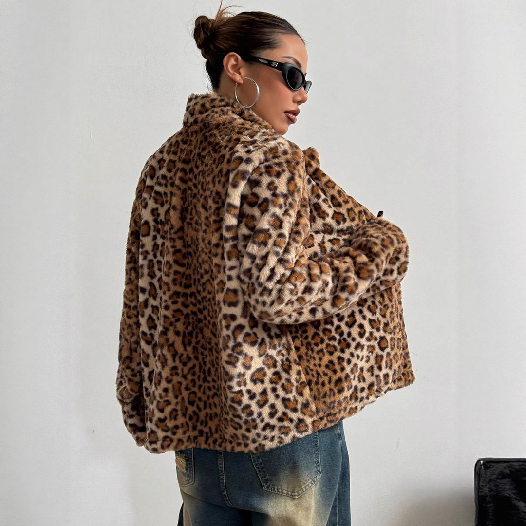Kvinnors eleganta leopardtryck blazerjacka Mirla-Eva Jonsson