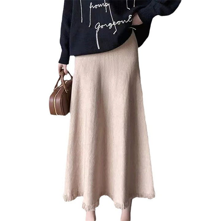 Kvinnors eleganta midi kjol med fransar Mirla-Eva Jonsson