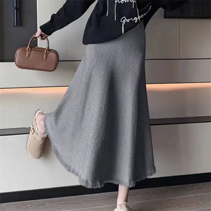 Kvinnors eleganta midi kjol med fransar Mirla-Eva Jonsson