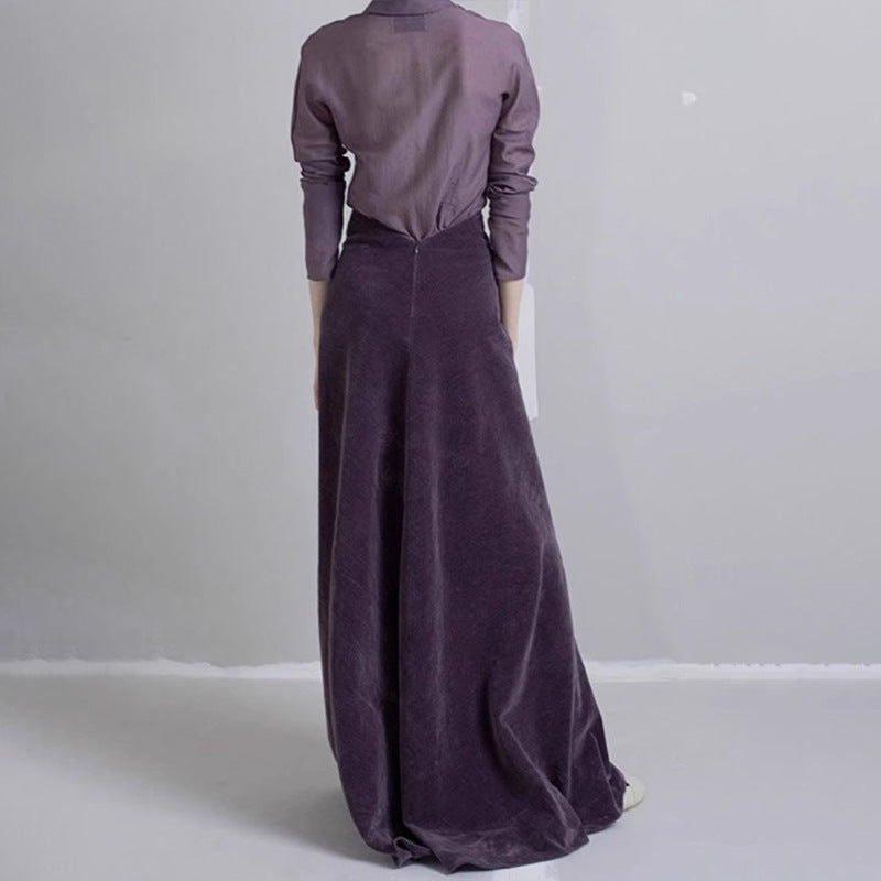 Kvinnors eleganta midijurk gjord av högkvalitativ velour Mirla-Eva Jonsson