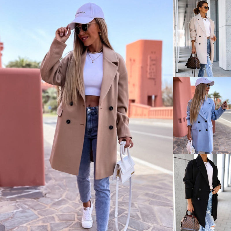 Kvinnors eleganta och avslappnade trench coat med dubbel knappslå Mirla-Eva Jonsson