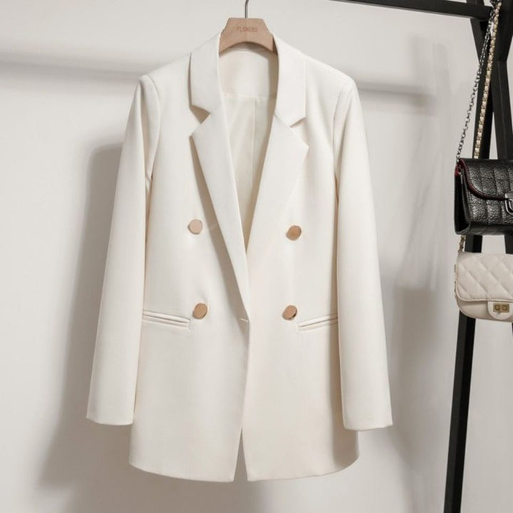 Kvinnors eleganta och moderna snitt blazer med dubbel knappslå Mirla-Eva Jonsson