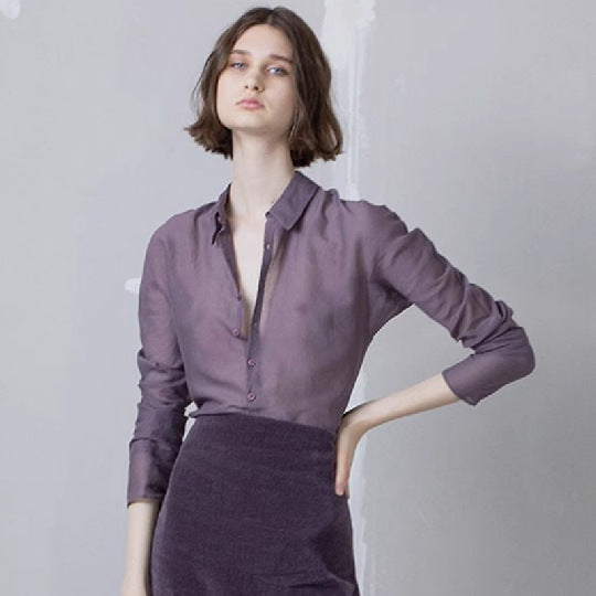 Kvinnors eleganta och transparenta blus Mirla-Eva Jonsson