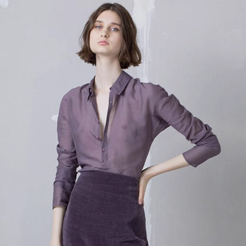 Kvinnors eleganta och transparenta blus Mirla-Eva Jonsson