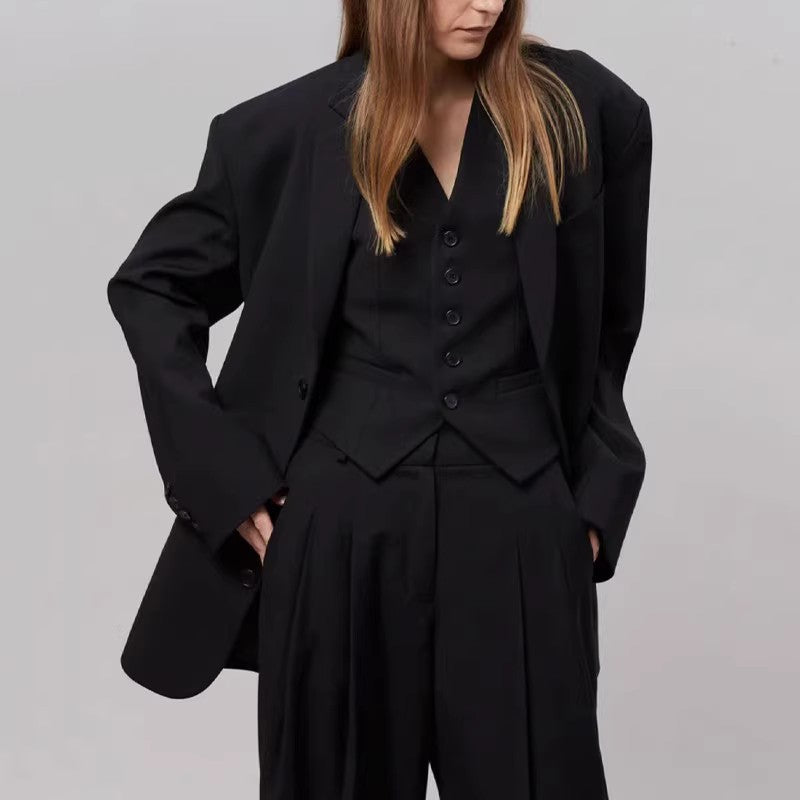 Kvinnors eleganta oversized blazer med matchande byxdress Mirla-Eva Jonsson