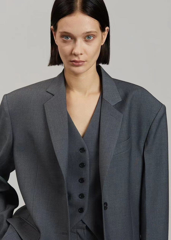 Kvinnors eleganta oversized blazer med matchande byxdress Mirla-Eva Jonsson
