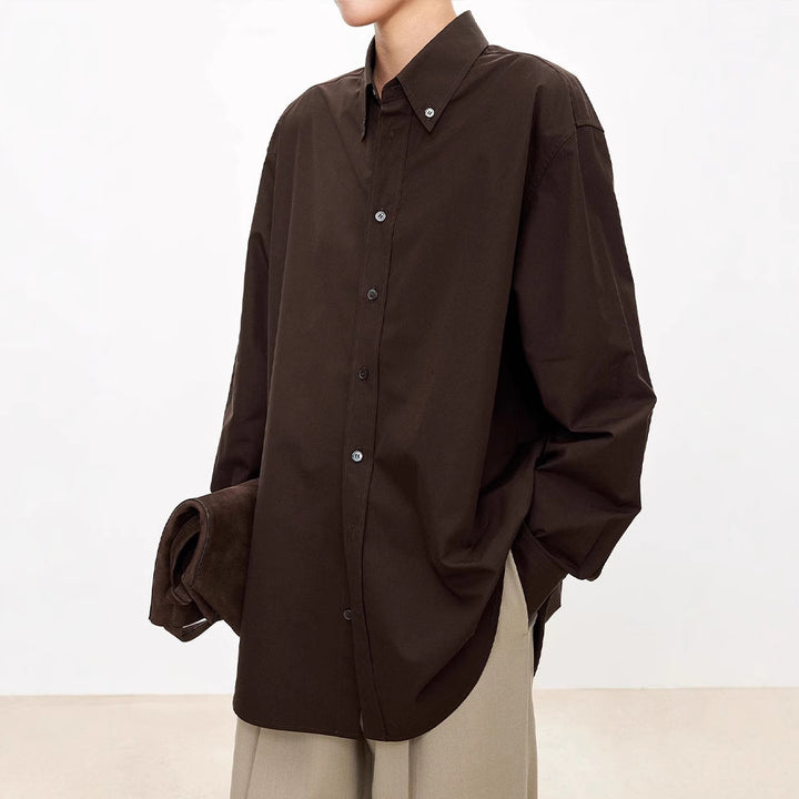 Kvinnors eleganta oversized blus med klassiska knapprad detaljer Mirla-Eva Jonsson