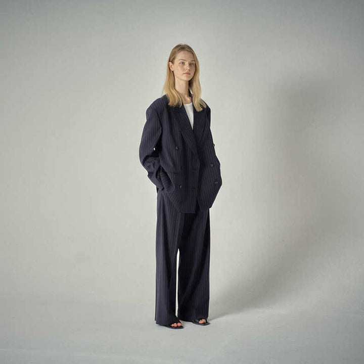 Kvinnors eleganta randiga kavaj Mirla-Eva Jonsson