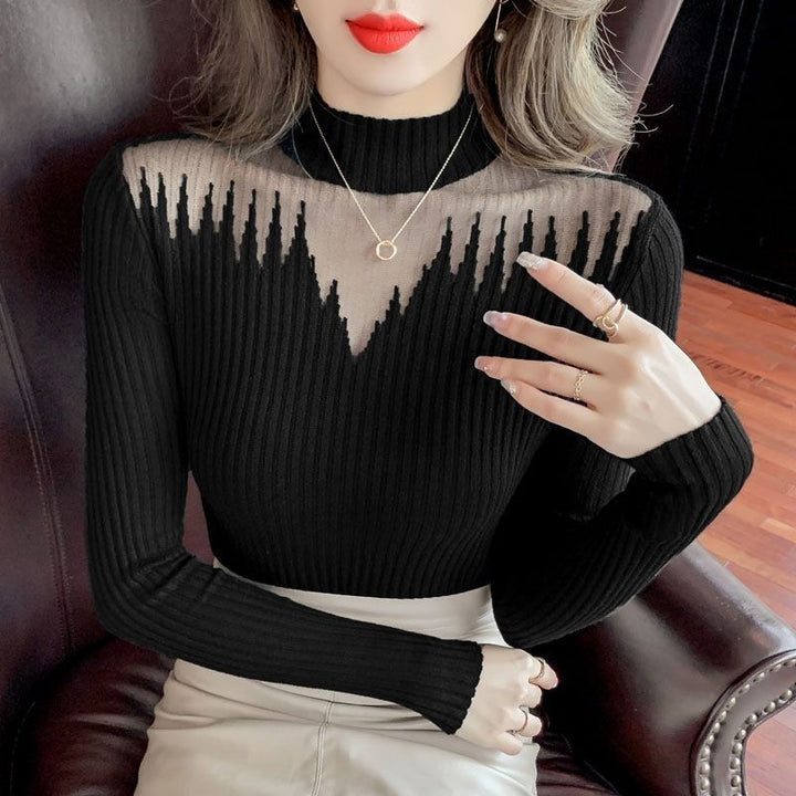 Kvinnors eleganta tröja med transparenta detaljer Mirla-Eva Jonsson