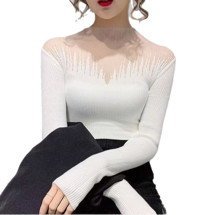 Kvinnors eleganta tröja med transparenta detaljer Mirla-Eva Jonsson
