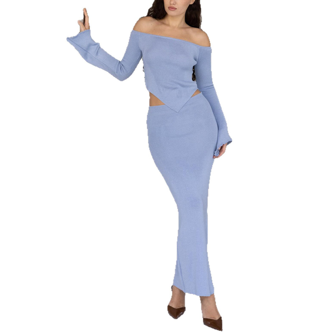 Kvinnors eleganta tvådelsset med off-shoulder topp Mirla-Eva Jonsson