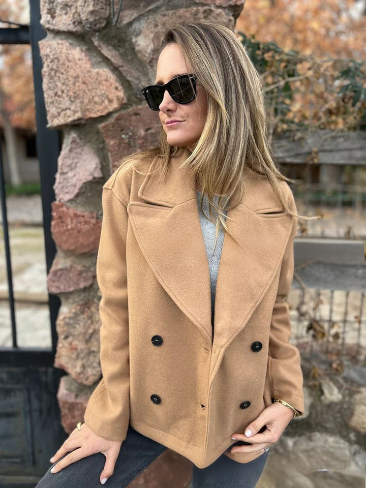 Kvinnors eleganta ullblazer med dubbel knappslå Mirla-Eva Jonsson