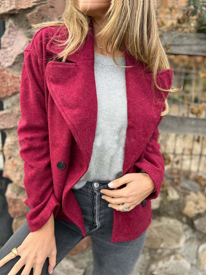 Kvinnors eleganta ullblazer med dubbel knappslå Mirla-Eva Jonsson