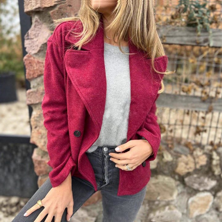 Kvinnors eleganta ullblazer med dubbel knappslå Mirla-Eva Jonsson