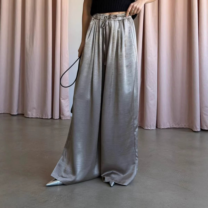 Kvinnors eleganta vida satinbyxor Mirla-Eva Jonsson