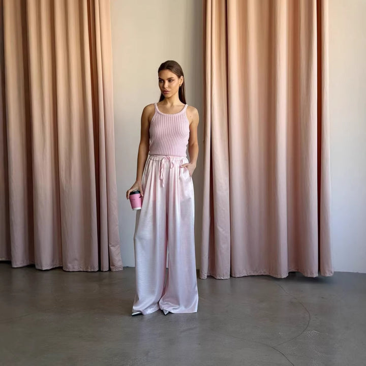 Kvinnors eleganta vida satinbyxor Mirla-Eva Jonsson