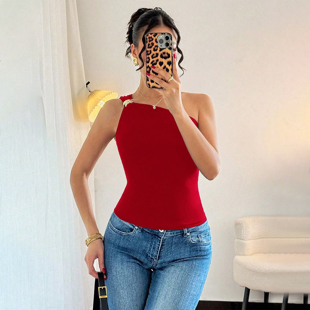 Kvinnors ensidig bodysuit med dekorativ knut Mirla-Eva Jonsson