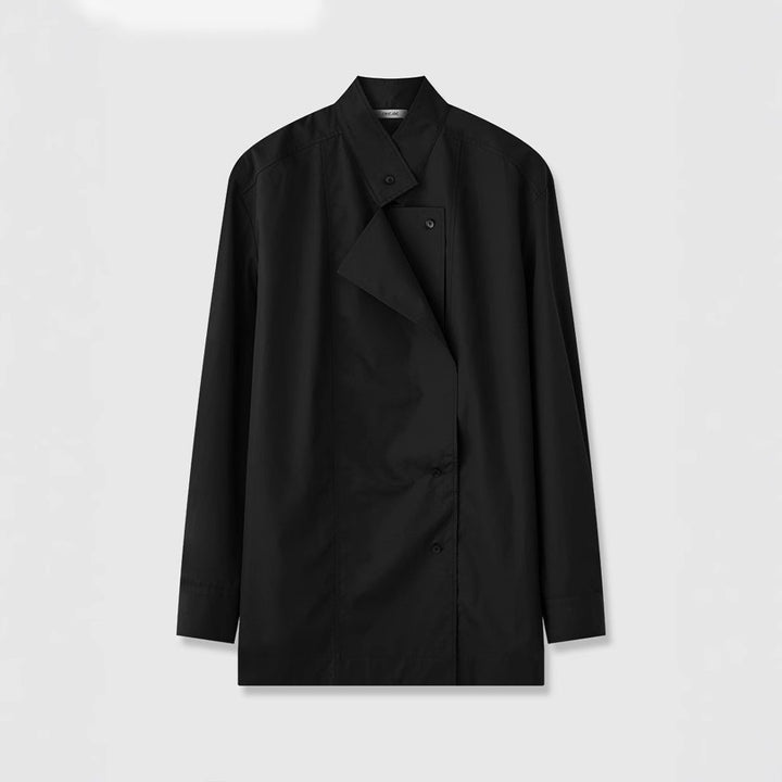 Kvinnors fashionabla asymmetrisk skjorta blus Mirla-Eva Jonsson