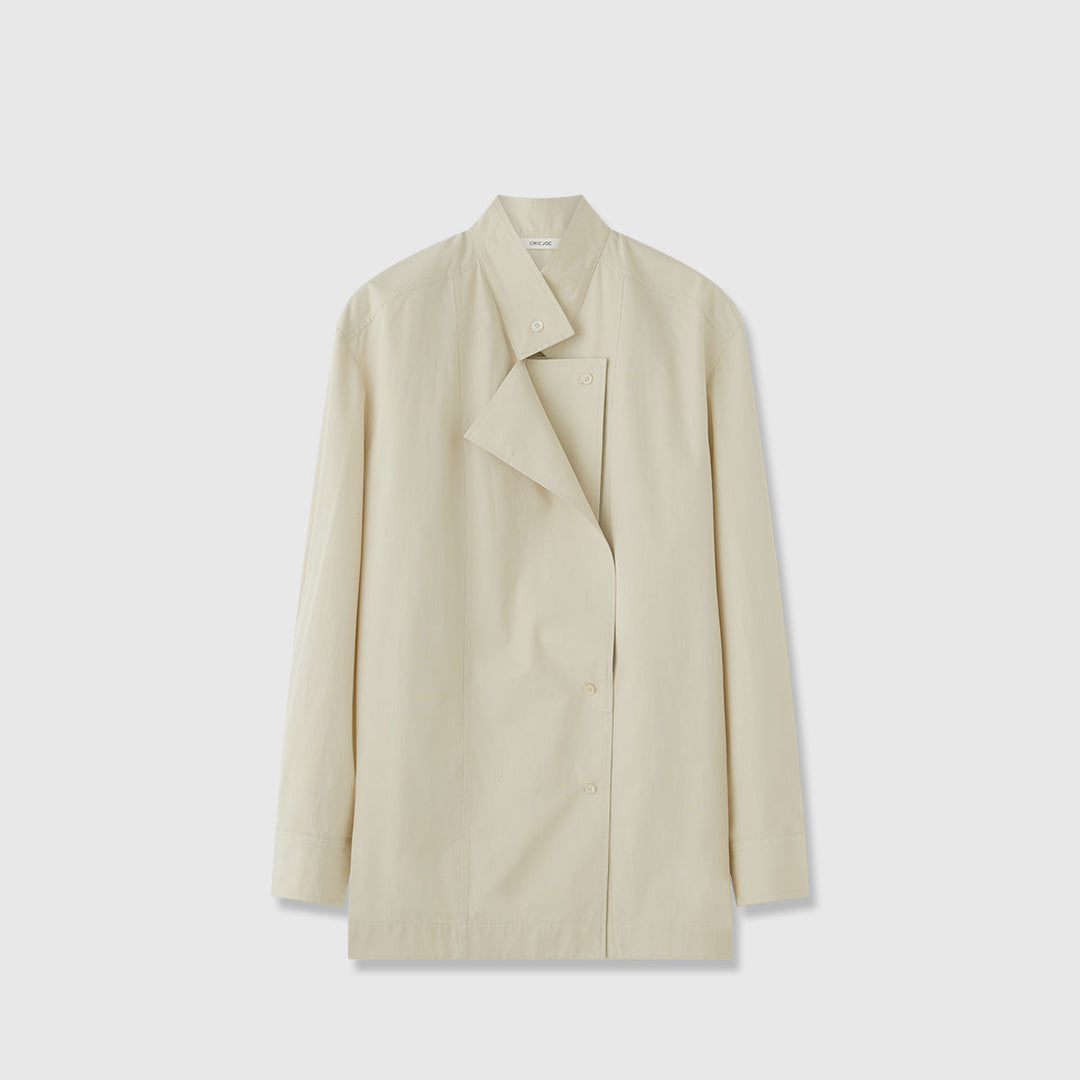 Kvinnors fashionabla asymmetrisk skjorta blus Mirla-Eva Jonsson