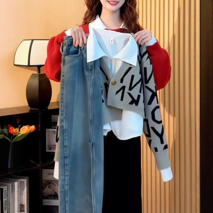 Kvinnors fashionabla och trendiga cardigan i lagerstil Mirla-Eva Jonsson