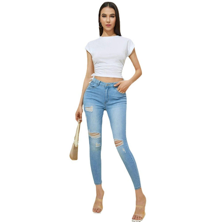 Kvinnors figurnära crop top i högkvalitativ bomullsblandning Mirla-Eva Jonsson