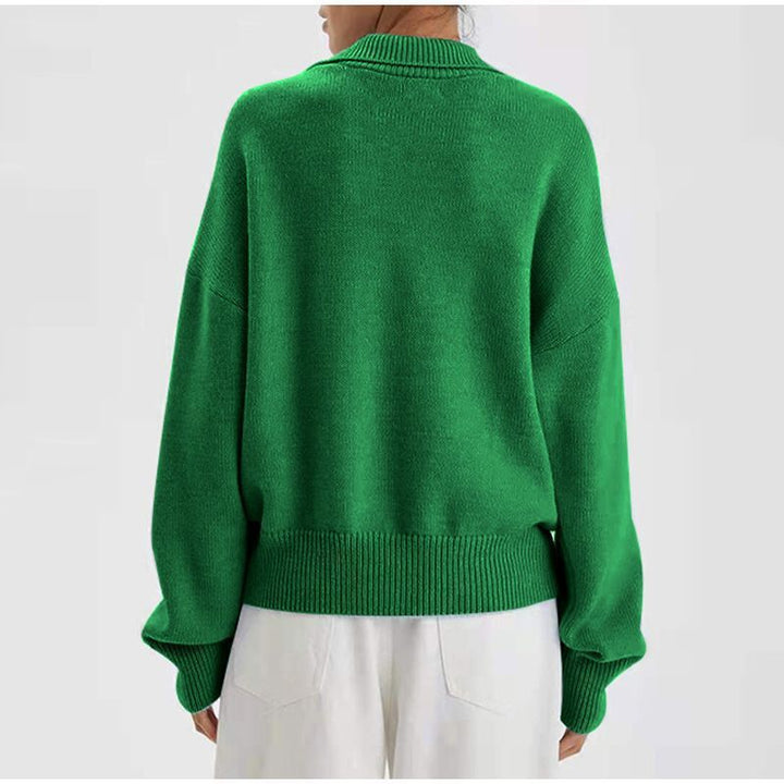 Kvinnors fint stickad pullover med strukturerad tyg Mirla-Eva Jonsson