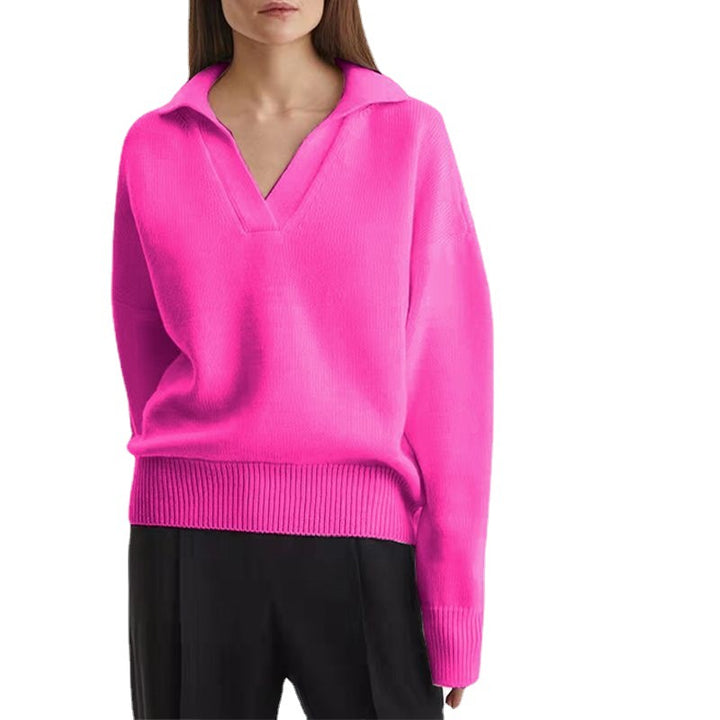 Kvinnors fint stickad pullover med strukturerad tyg Mirla-Eva Jonsson