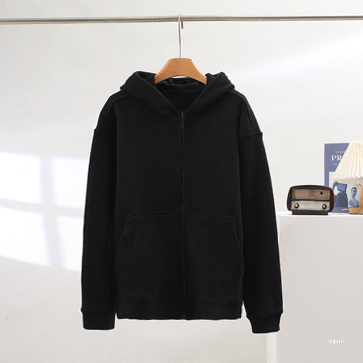 Kvinnors fleece hoodie med full dragkedja och kängurufickor Mirla-Eva Jonsson