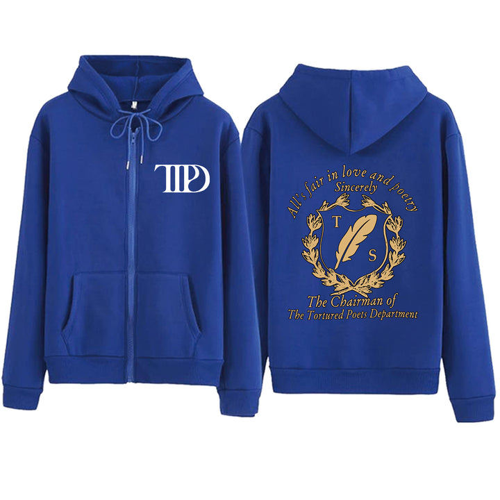 Kvinnors fleece hoodiejacka med unik design och bekväm passform Mirla-Eva Jonsson