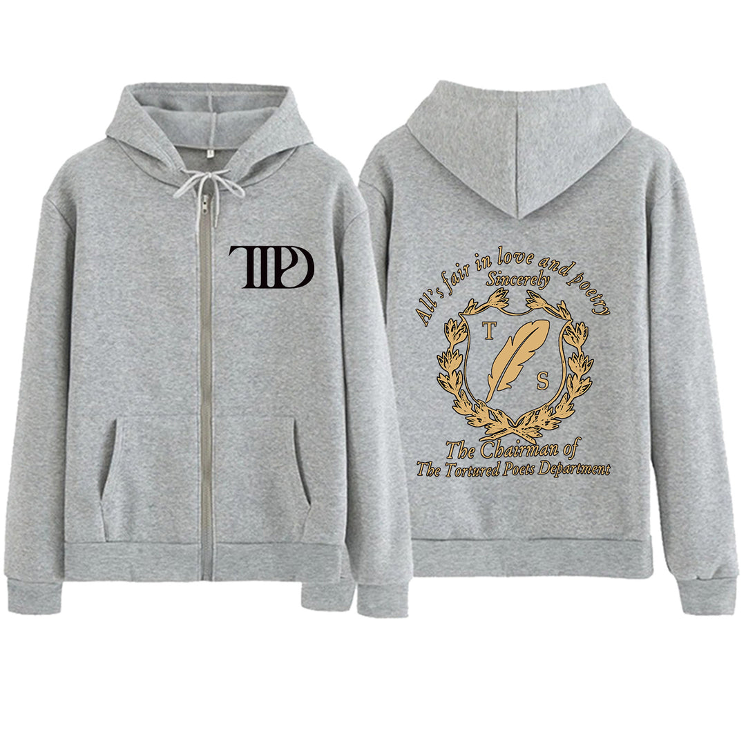 Kvinnors fleece hoodiejacka med unik design och bekväm passform Mirla-Eva Jonsson
