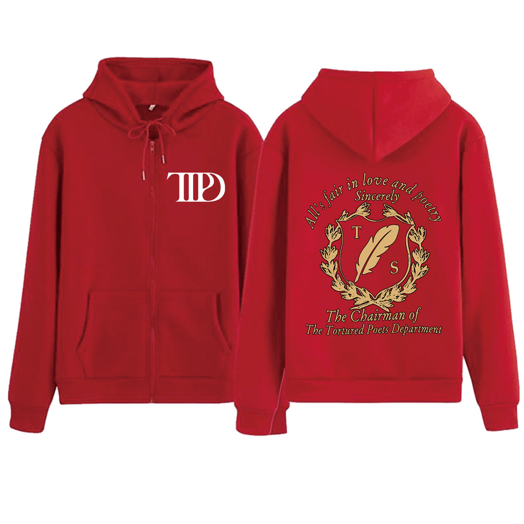 Kvinnors fleece hoodiejacka med unik design och bekväm passform Mirla-Eva Jonsson