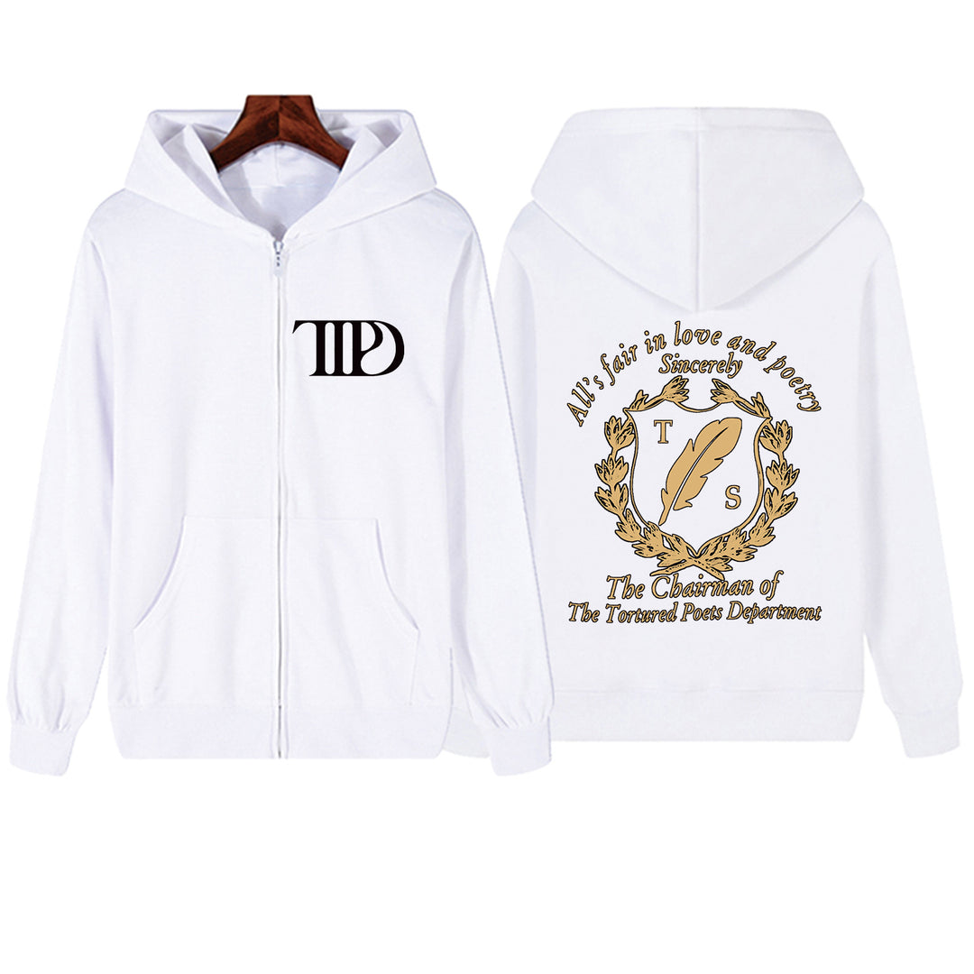 Kvinnors fleece hoodiejacka med unik design och bekväm passform Mirla-Eva Jonsson