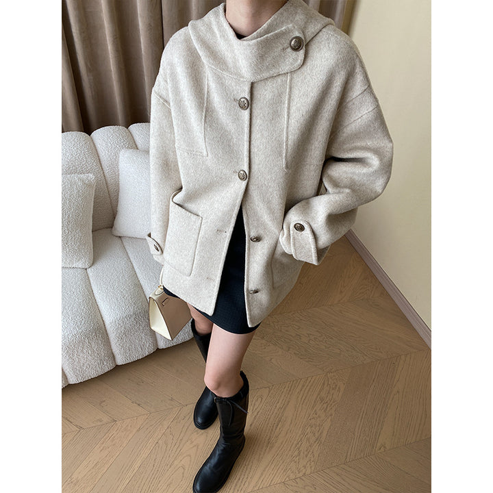 Kvinnors fleece lång jacka med oversized snitt och stora fickor Mirla-Eva Jonsson