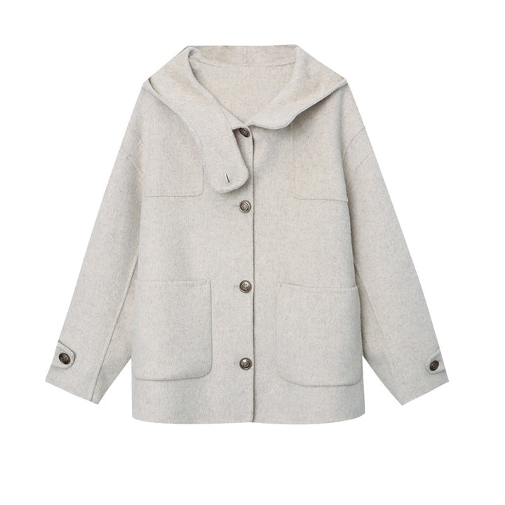 Kvinnors fleece lång jacka med oversized snitt och stora fickor Mirla-Eva Jonsson
