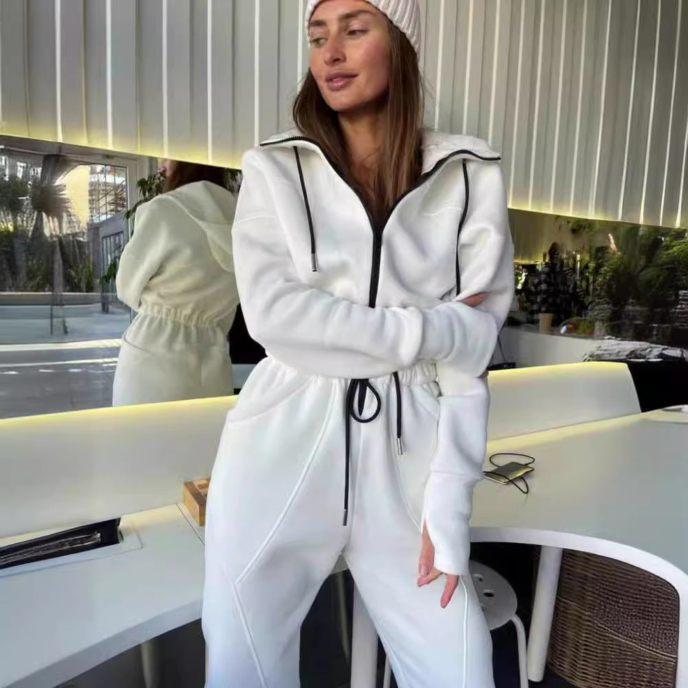 Kvinnors fleece lounge-set med dragsko Mirla-Eva Jonsson