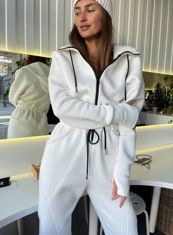 Kvinnors fleece lounge-set med dragsko Mirla-Eva Jonsson