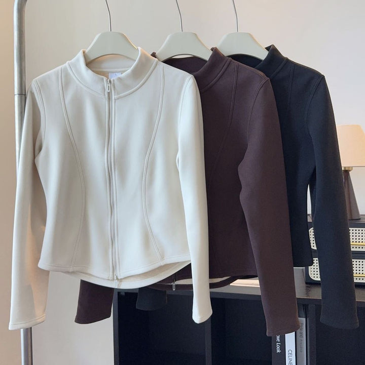 Kvinnors fleecejacka med innovativ stållkrage och sportig passform Mirla-Eva Jonsson