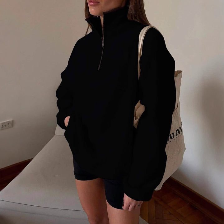 Kvinnors fleecepullover med hög krage Mirla-Eva Jonsson