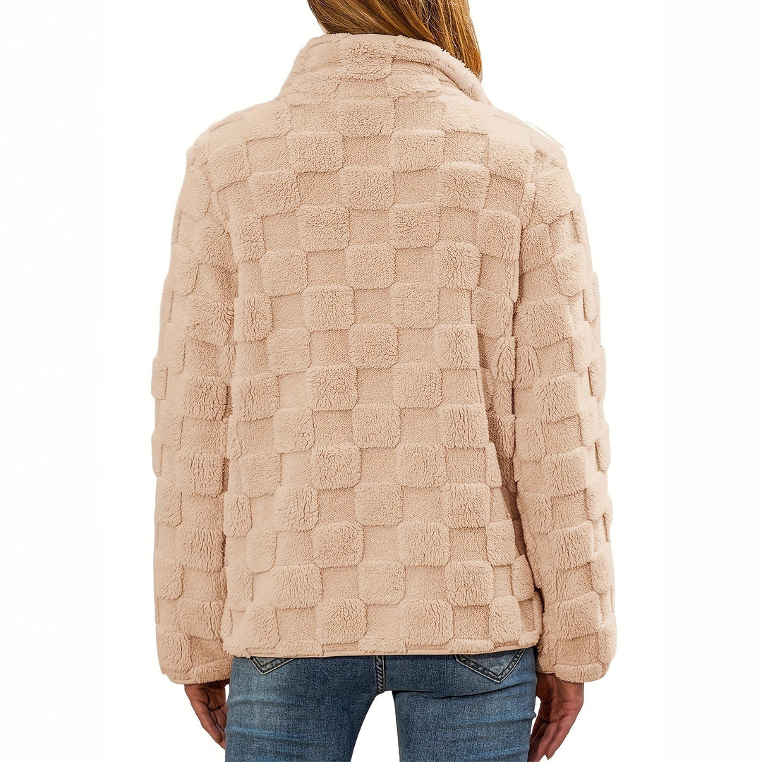 Kvinnors fleecjacka med texturerad design och sidofickor Mirla-Eva Jonsson