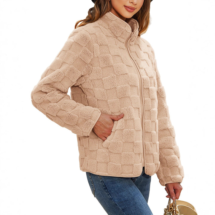 Kvinnors fleecjacka med texturerad design och sidofickor Mirla-Eva Jonsson