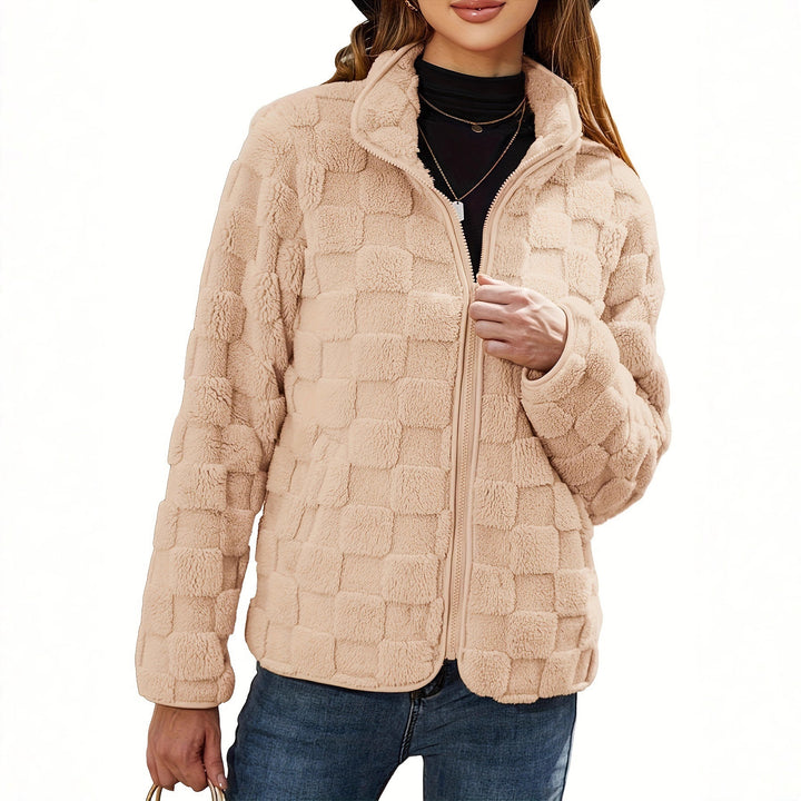 Kvinnors fleecjacka med texturerad design och sidofickor Mirla-Eva Jonsson