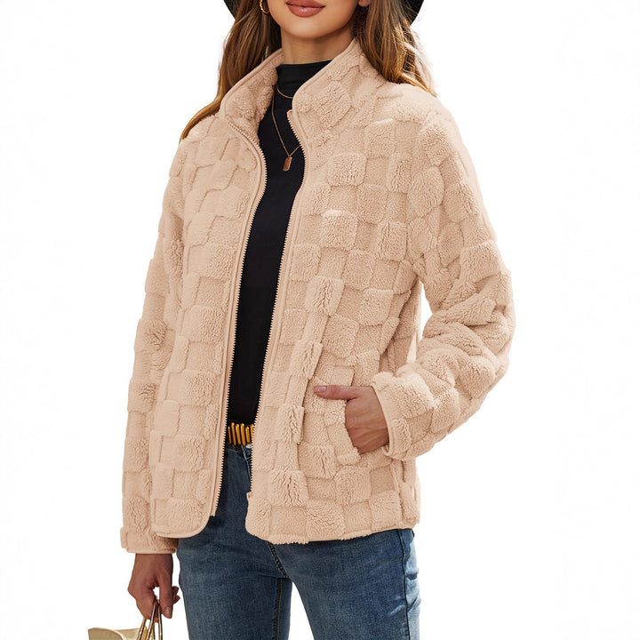 Kvinnors fleecjacka med texturerad design och sidofickor Mirla-Eva Jonsson
